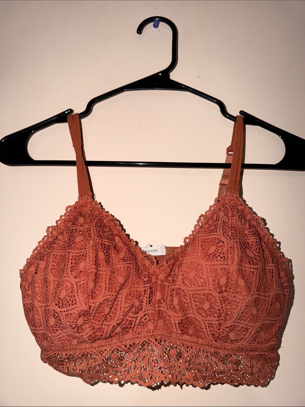 Maurices Rust Crochet Lace Bralette